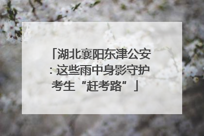 湖北襄阳东津公安：这些雨中身影守护考生“赶考路”